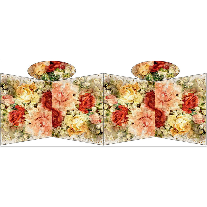 NÁKUPNÍ TAŠKA - WATER COLORFLOWERS VZ. 7 - Sada šití