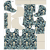 BLUZA Z KAPTUREM UNISEX (HYDRA) - WINTER FLOWERS WZ. 2 - zestaw do uszycia L