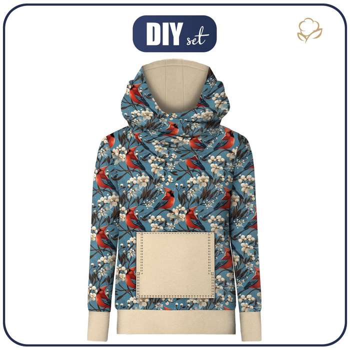 UNISEX HOODIE (HYDRA) - WINTER FLOWERS WZ. 12 - sewing set XXL