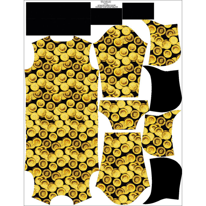 MEN’S HOODIE (COLORADO) - GOLDEN BITCOINS - sewing set L