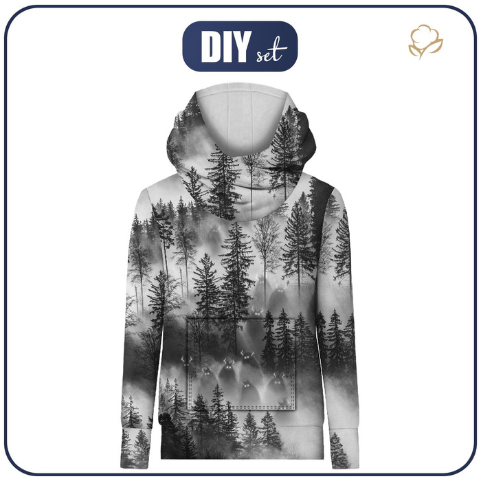 BLUZA Z KAPTUREM UNISEX (HYDRA) - CIEMIENIAKI - zestaw do uszycia XS