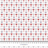MIŁOSNE KORALIKI / biały (WALENTYNKOWE SERCA) - single jersey z elastanem
