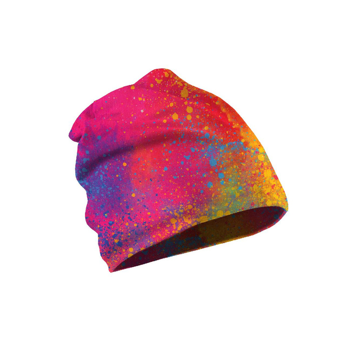 DZIECIĘCA CZAPKA I CHUSTA (CLASSIC) - KOLOROWE KLEKSY 48-50
