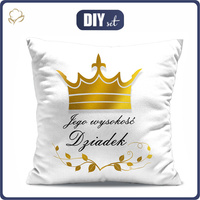 POLŠTÁŘ 45x45 - JEGO WYSKOŚĆ DZIADEK - přední + zadní strana