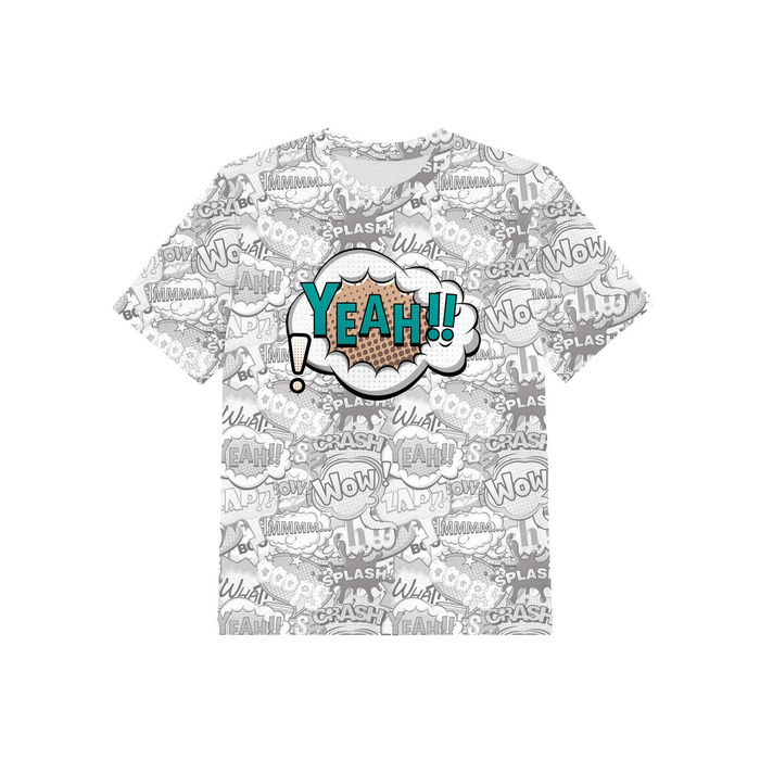 KID’S T-SHIRT - COMIC BOOK / yeah (colorful) - single jersey (140/146)