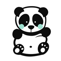 PANDA / MINT  size "M" 50x60 cm - white (front)