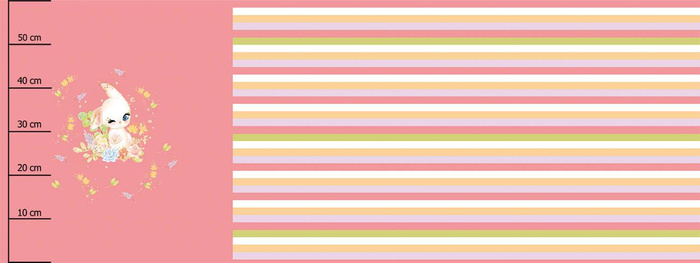 ZAJÍČEK VZ. 1 (SLADCÍ ZAJÍČCI) - panel (60cm x 155cm) SINGLE JERSEY