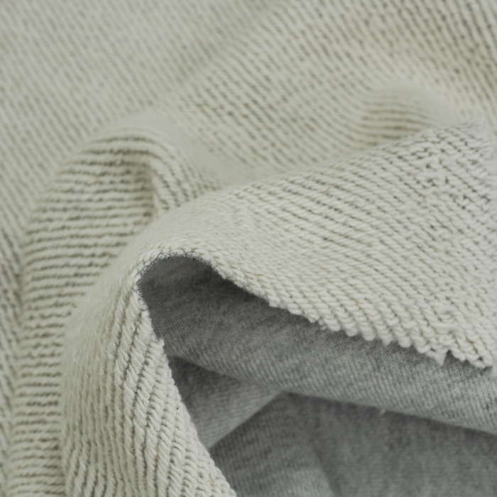 French terry TWILL/ HEAVY 520g - LIGHT GREY MELANGE