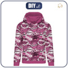 BLUZA DAMSKA (POLA) CLASSIC Z KAPTUREM - KOMIKS (różowy) - dzianina pętelkowa XXXL