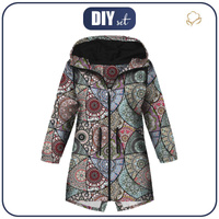 KIDS PARKA (ARIEL) - STAINED GLASS / aqua - softshell (134/140)
