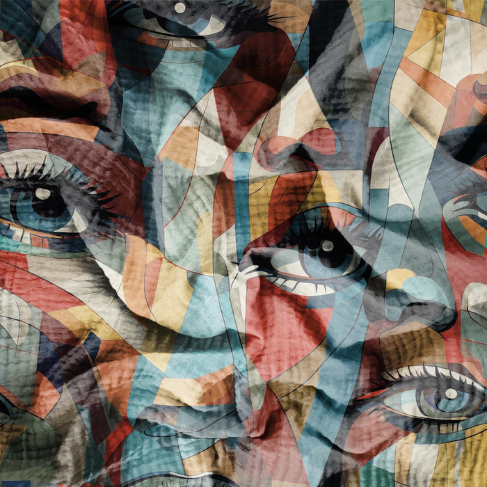 FACES PAT. 2 - Baumwoll Musselin