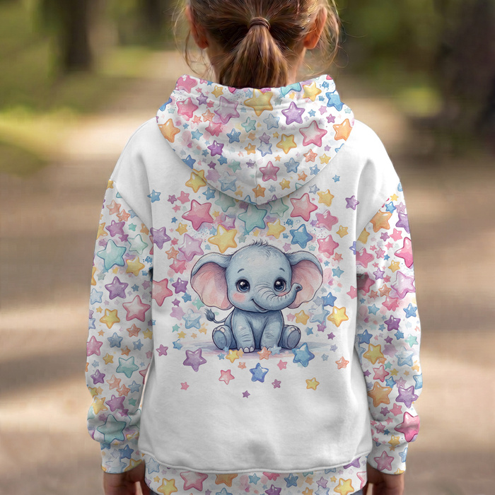 CUTE ELEPHANT - panel (60cm x 50cm)  Cotton woven fabric