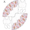 KLEID "ISABELLE" - BLUMEN (M. 7) / weiß - Nähset XS