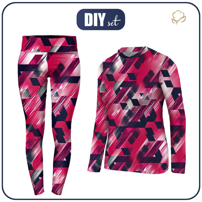 THERMO KOMPLET DAMSKI (JANE) - CYBER PINK - zestaw do uszycia L