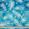 100CM WEIß FEDERN / blau - Lycra 300g