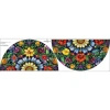 Circle skirt panel - COLORFUL FLOWERS wz. 3