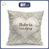 PILLOW 45X45 - BABCIA WIE LEPIEJ / damasco - Cotton woven fabric - sewing set