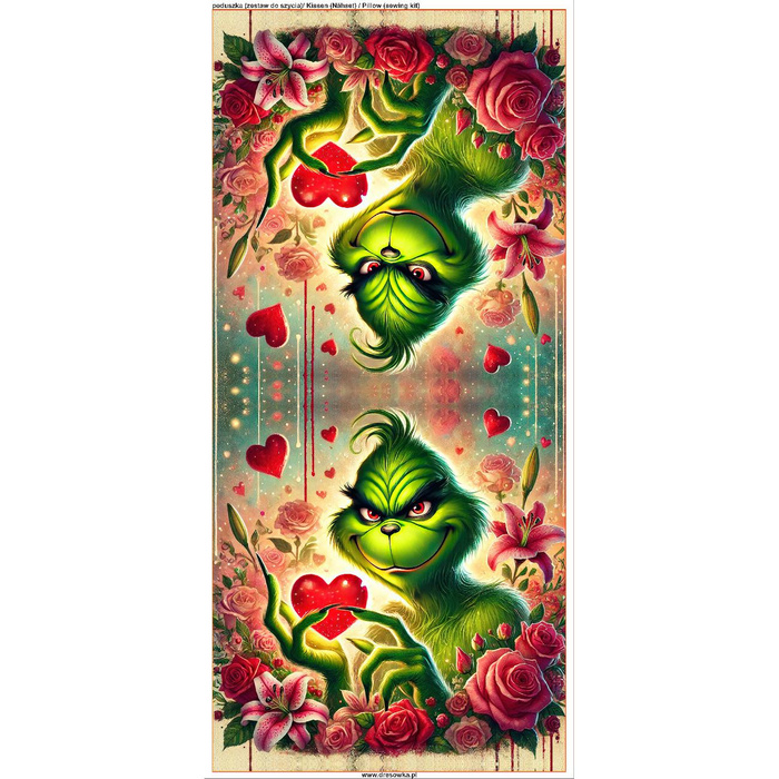 PODUSZKA 45X45 - VALENTINE'S DAY / PRANK 2 - Panama 220g - zestaw do uszycia