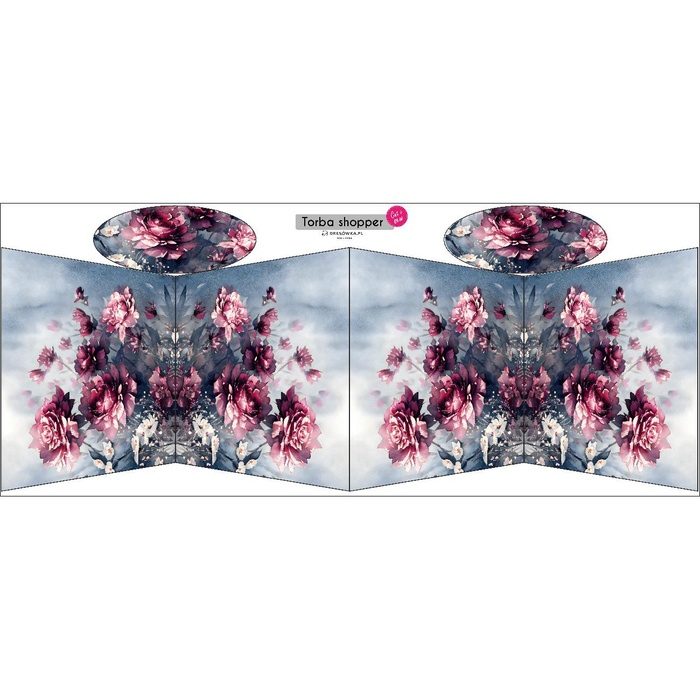 NÁKUPNÍ TAŠKA - VINTAGE FLOWERS VZ. 4 - Sada šití