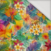 FLOWERS PAPAYA ORANGE WZ. 1 - Viskose Jersey