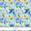 MINI KINGFISHERS AND LILACS (KINGFISHERS IN THE MEADOW) / light blue