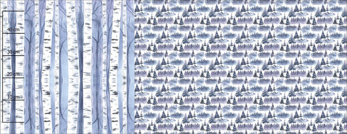 BIRCH FOREST (PAINTED FOREST) - PANORAMIC PANEL (60cm x 155cm)