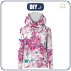 HYDROPHOBIC HOODIE UNISEX - PINK SPLATTER - sewing set