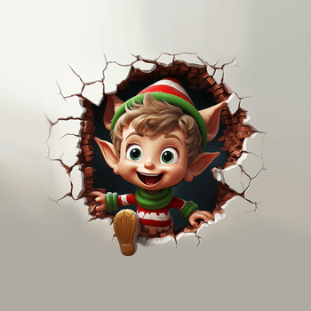 HAPPY ELF - Paneel (60cm x 50cm) Wintersweat angeraut mit Elastan ITY