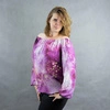 Bardot neckline blouse (SOFIA) - WATERCOLOR FLOWERS PAT. 4 - sewing set XS