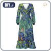WRAP FLOUNCED DRESS (ABELLA) - IRISES (Vincent van Gogh) - sewing set XL