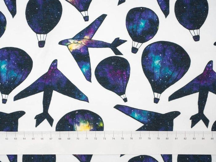 GALACTIC FLIGHTS - single jersey with elastane TE210