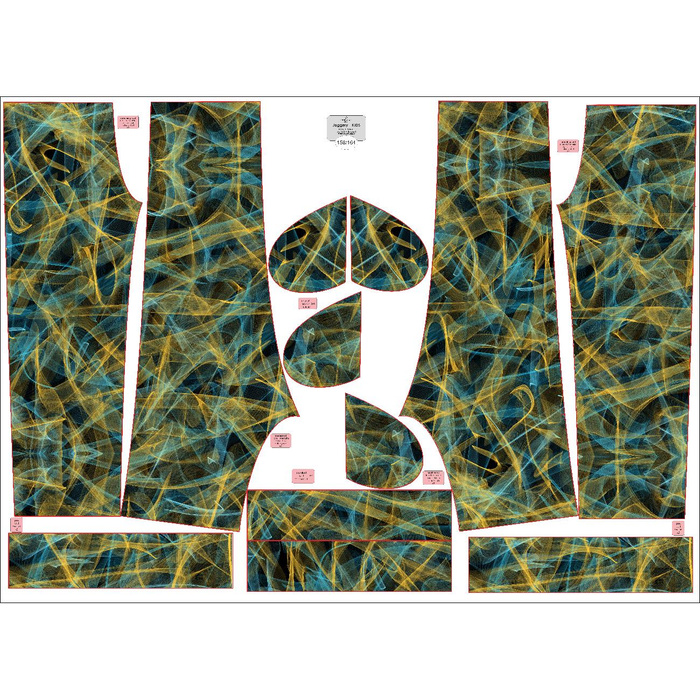 DĚTSKÉ JOGGERY (ROBIN) - NEON SCRIBBLE Ms. 4 - Sada šití