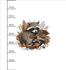 SLEEPING RACCOON - Panel (75cm x 80cm) teplákovina počesaná s elastanem ITY