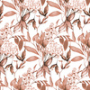 FLOWERS WZ.11/ Mocha Mousse  - Cotton muslin