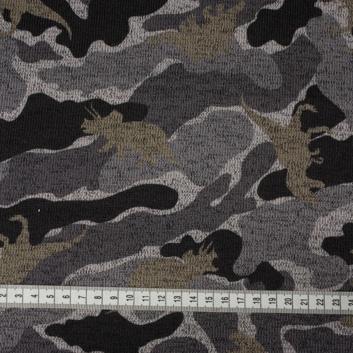 GRAY CAMO - thin sweater knit