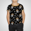PIRATE SKULLS / BLACK (SCARY HALLOWEEN)- single jersey z elastanem ITY