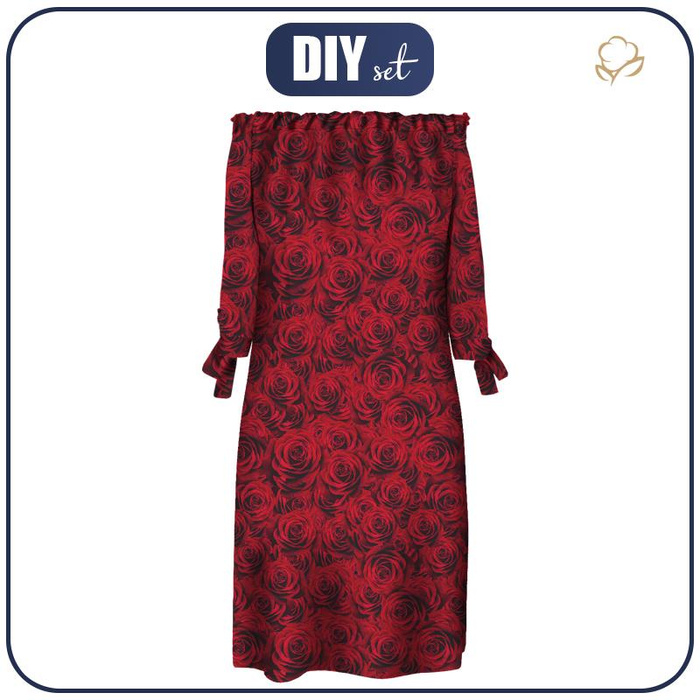 DRESS "CARMEN" - ROSES - sewing set