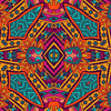BUNTE MANDALA m. 1 - leichte Maschenware angeraut