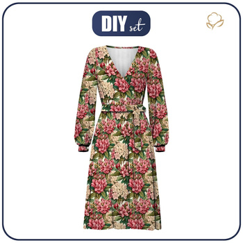WICKEL MIDI KLEID (BIANCA) -  FLOWERS ms.43 - Nähset