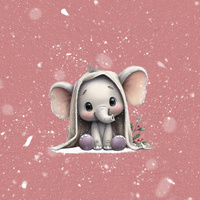 WINTER ANIMALS wz.16 - Paneel (60cm x 50cm) leichte Maschenware angeraut