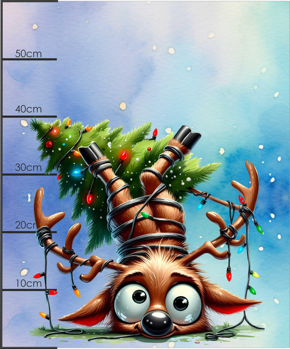 Christmas animal wz. 9 - panel (60cm x 50cm) SINGLE JERSEY