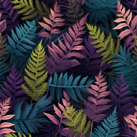 LEAVES AND FERNS WZ. 1- Polster- Velours