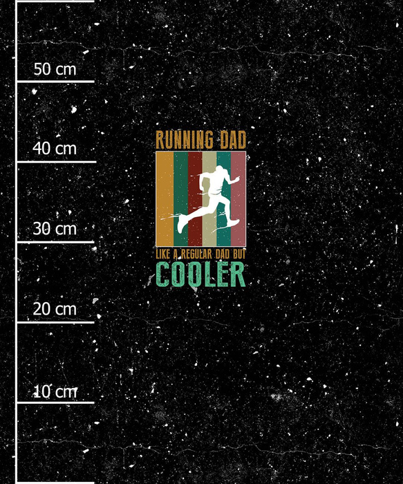RUNNING DAD / schwarz - Paneel (60cm x 50cm)