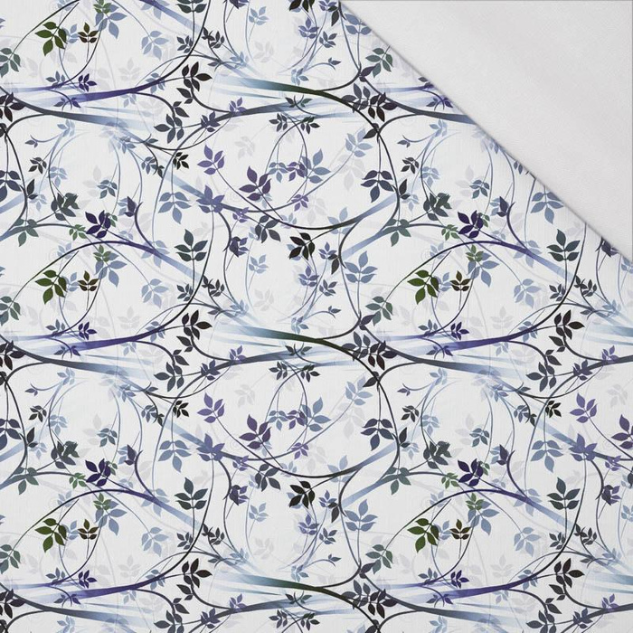 50cm LEAVES pat. 2 (grey) - single jersey with elastane 