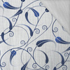 LEAVES pat. 5 (classic blue) - Cotton muslin