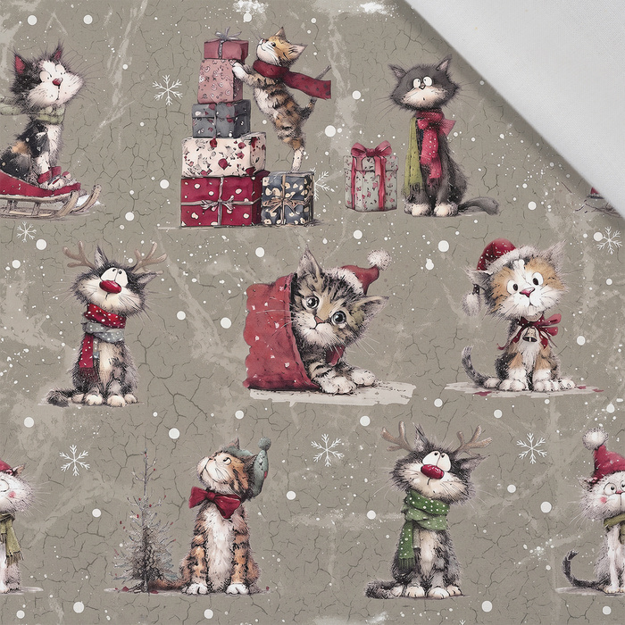 CHRISTMAS PETS WZ. 4 - tkanina bawełniana