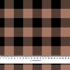 CHECK VICHY/ Mocha Mousse  - brushed knitwear with elastane ITY