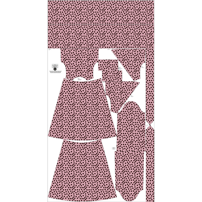SUKIENKA KOPERTOWA Z FALBANKĄ "ABELLA" S - POLKA DOTS WZ. 9 - zestaw do uszycia 