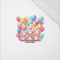 CUTE PIGS - panel (60cm x 50cm) SINGLE JERSEY