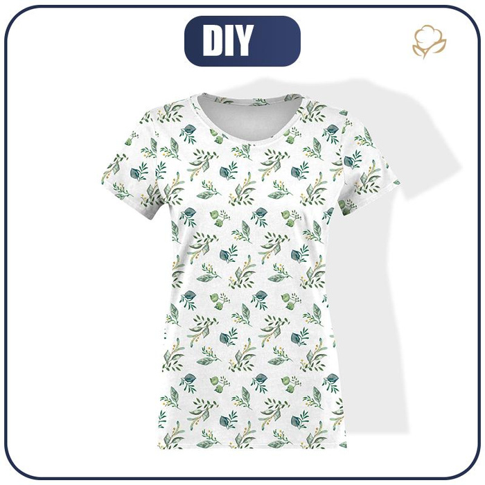 DAMEN T-SHIRT - GRÜNES HERBARIUM - Single Jersey S
